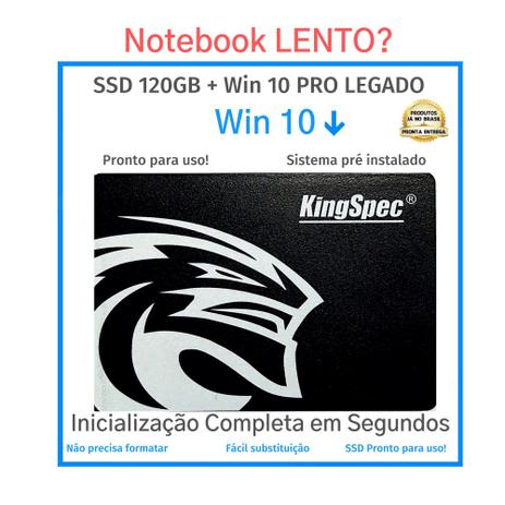 SSD HD 64GB 120GB 240GB 480GB GAMER Super Rápido com Win 10 64bits Notebook Inicia em SEGUNDOS! - Kingspec é boa?