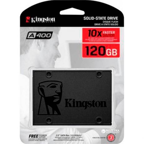 SSD Kingston 2.5 120GB A400 SATA III Leituras: 550MBs, Gravações: 350MBs - SA400S37/120G Menor preço em SSD Kingston 2.5 120GB A400 SATA III Leituras: 550MBs, Gravações: 350MBs - SA400S37/120G