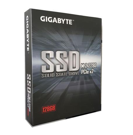 SSD M.2 128Gb 2280 PCIe x2 Gigabyte Menor preço em SSD M.2 128Gb 2280 PCIe x2 Gigabyte