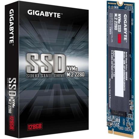(SSD) Solid State Drive interno Gigabyte NVMe SSD de 128GB Menor preço em (SSD) Solid State Drive interno Gigabyte NVMe SSD de 128GB
