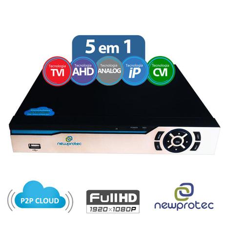 STAND ALONE DVR NEWPROTEC 04CH 5 EM 1 FULL HD 1080p Menor preço em STAND ALONE DVR NEWPROTEC 04CH 5 EM 1 FULL HD 1080p