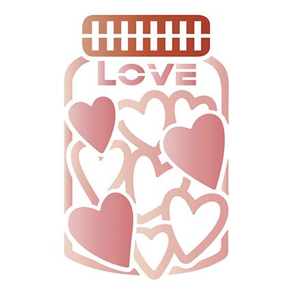 Menor preço em Stencil Especial Pintura Pote Love 10X10 STX-350 - Litoarte
