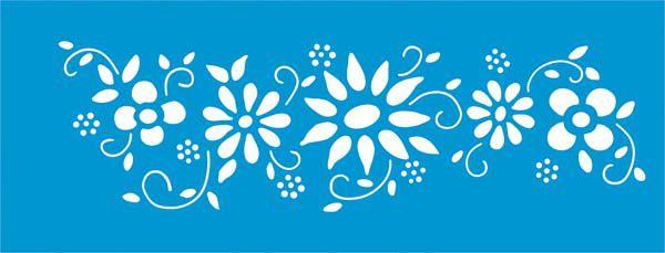 Stencil Litoarte 17X6,5 STP-064 Flores Menor preço em Stencil Litoarte 17X6,5 STP-064 Flores
