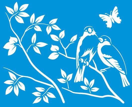 Stencil Litoarte 21,1x17,2 STM-306 Flor com Pássaro Menor preço em Stencil Litoarte 21,1x17,2 STM-306 Flor com Pássaro