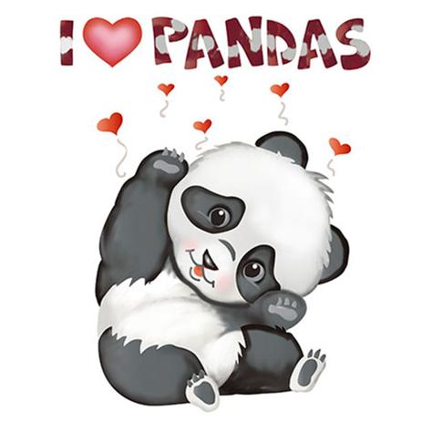 Stencil Litoarte St 227 344x21cm Pintura Sobreposição I Love Pandas
