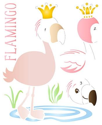 Stencil Pintura Sobreposição Flamingo Infantil 21,1X17,2 STM-617 - Litoarte Menor preço em Stencil Pintura Sobreposição Flamingo Infantil 21,1X17,2 STM-617 - Litoarte