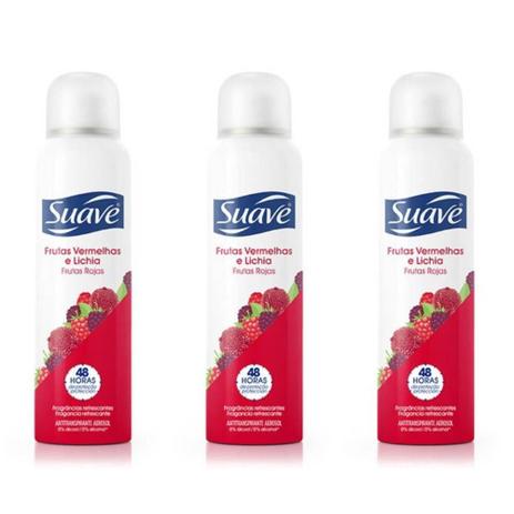 Suave Frutas Vermelhas Desodorante Aerosol Feminino 87g (Kit C/03) Menor preço em Suave Frutas Vermelhas Desodorante Aerosol Feminino 87g (Kit C/03)