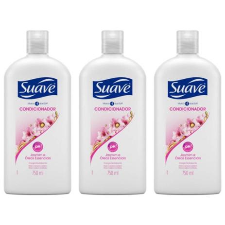 Suave Jasmim E Óleos Essenciais Condicionador 750ml (Kit C/03) Menor preço em Suave Jasmim E Óleos Essenciais Condicionador 750ml (Kit C/03)
