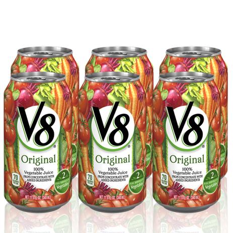Suco de vegetais natural v8 340ml - kit 06 latas Menor preço em Suco de vegetais natural v8 340ml - kit 06 latas