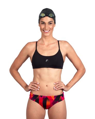 Sunquini para natação comfort master - preto/geo hot - Fabiola molina Menor preço em Sunquini para natação comfort master - preto/geo hot - Fabiola molina