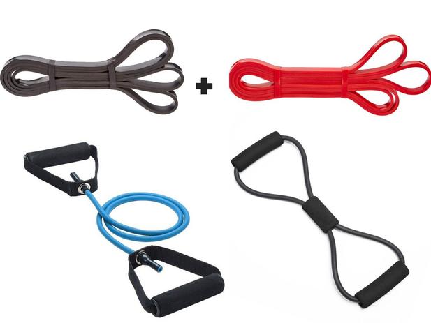 Super Bands Leve e Média + Elastico Extensores 8 e I - Pbk sports Menor preço em Super Bands Leve e Média + Elastico Extensores 8 e I - Pbk sports