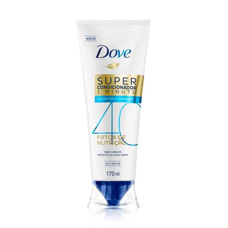 Super Condicionador Dove 1 Minuto Fator de Nutrição 40 Hidratante 170ml Menor preço em Super Condicionador Dove 1 Minuto Fator de Nutrição 40 Hidratante 170ml