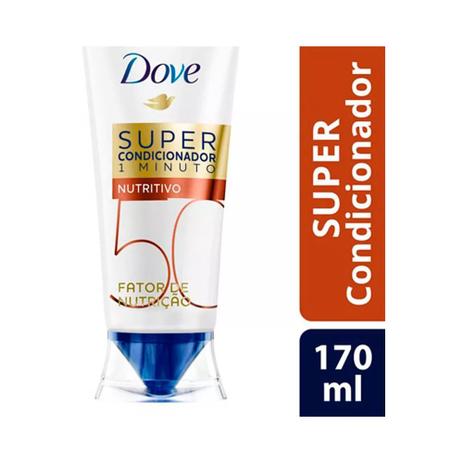 Super Condicionador Dove 1 Minuto Fator de Nutrição 50 - 170ml Menor preço em Super Condicionador Dove 1 Minuto Fator de Nutrição 50 - 170ml