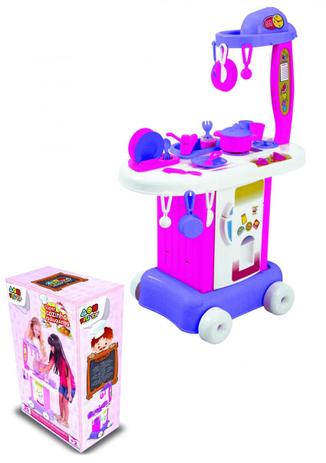 Super Cozinha Maluquinha c/ Rodinha e Vários Acessórios - 95836 - Bell toy Menor preço em Super Cozinha Maluquinha c/ Rodinha e Vários Acessórios - 95836 - Bell toy