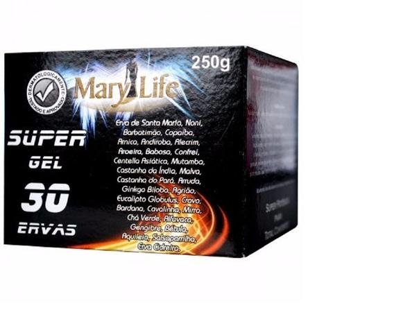 Super Gel 30 ervas 250 g Mary Life Menor preço em Super Gel 30 ervas 250 g Mary Life