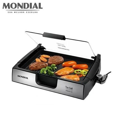 Super Grill Elétrico Chapa Due Mondial Inox Vidro 1200w G10 Menor preço em Super Grill Elétrico Chapa Due Mondial Inox Vidro 1200w G10