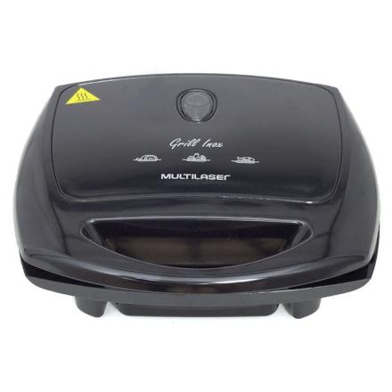 Super Grill Multilaser Inox 1200 Watts Preto 110V - CE047 Menor preço em Super Grill Multilaser Inox 1200 Watts Preto 110V - CE047