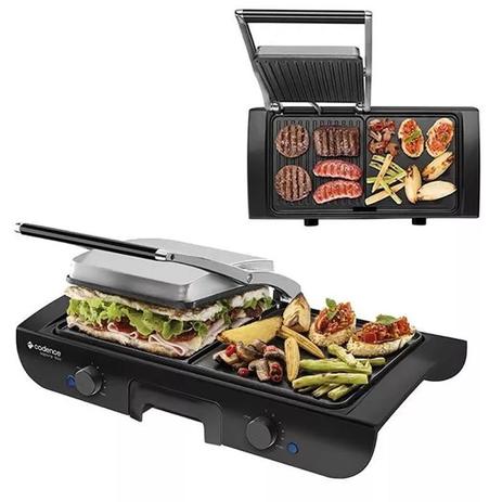 Super Grill Sanduicheira Chapa Sapore Cadence Inox Elétrica Menor preço em Super Grill Sanduicheira Chapa Sapore Cadence Inox Elétrica