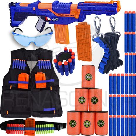 🏷️【Tudo Sobre】→ Super Kit Arma Nerf Falconfire + Colete +