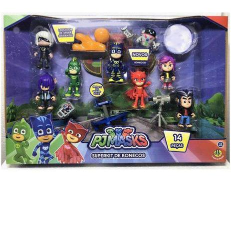 Super Kit de Bonecos PJ Masks - DTC 4663 Menor preço em Super Kit de Bonecos PJ Masks - DTC 4663