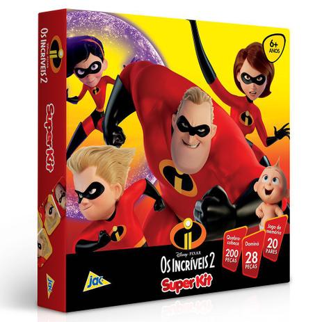 Super Kit de Jogos 3 em 1 - Os Incríveis 2 - Toyster Menor preço em Super Kit de Jogos 3 em 1 - Os Incríveis 2 - Toyster