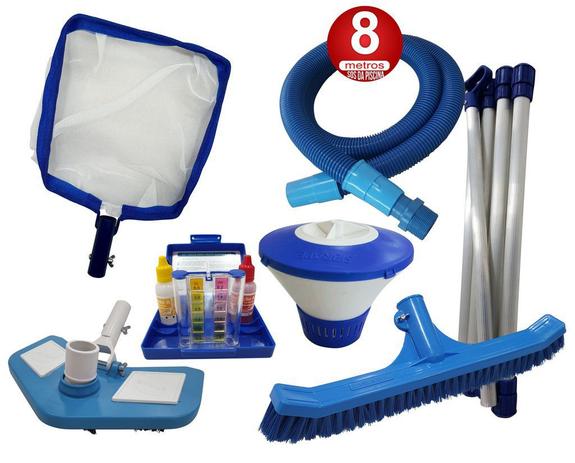 Super Kit Limpeza Piscina Cabo 4,4 M Fibra E Vinil 8 m - Sos da piscina é boa?