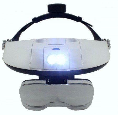 Super lupa de cabeca 2 leds + 5 lentes - mg81001h - Globalmix Menor preço em Super lupa de cabeca 2 leds + 5 lentes - mg81001h - Globalmix