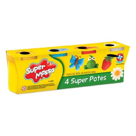 Super Massa 4 Potes Estrela Menor preço em Super Massa 4 Potes Estrela