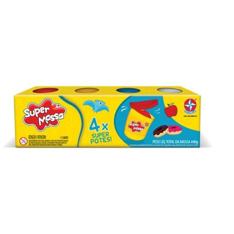Super Massa Super 4 Potes - Estrela Menor preço em Super Massa Super 4 Potes - Estrela