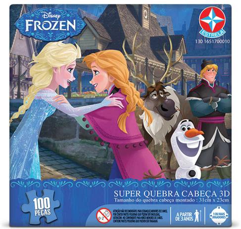 Super Quebra Cabeça 3D Frozen - Estrela Menor preço em Super Quebra Cabeça 3D Frozen - Estrela