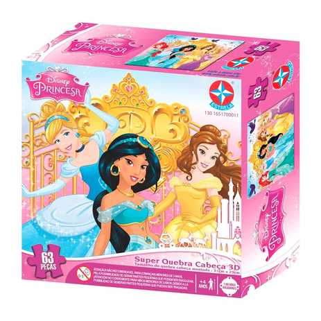 Super quebra cabeça 3d princesas - Estrela Menor preço em Super quebra cabeça 3d princesas - Estrela