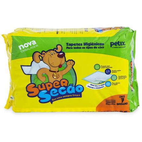 Super Secão 7/Unidades - 80X60CM - Tapete Higiênico - Super secao Menor preço em Super Secão 7/Unidades - 80X60CM - Tapete Higiênico - Super secao