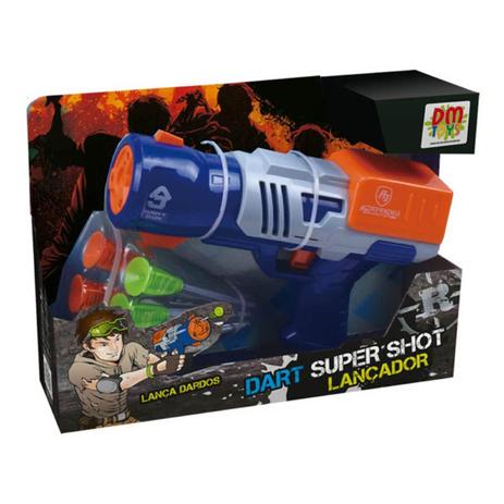 Super Shot Lançador Dart Dardos Brinquedo Divertido Infantil - Dm toys Menor preço em Super Shot Lançador Dart Dardos Brinquedo Divertido Infantil - Dm toys
