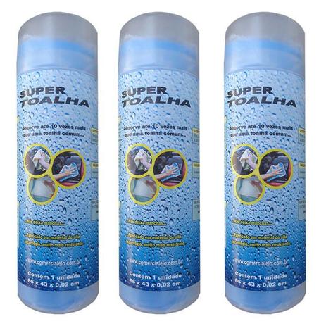 Super Toalha Multiuso Absorvente Limpa e Seca Kit 3 Unidades - Vendasshop utensilios de limpeza Menor preço em Super Toalha Multiuso Absorvente Limpa e Seca Kit 3 Unidades - Vendasshop utensilios de limpeza