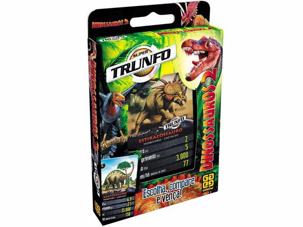 Super Trunfo Dinossauros 2 Grow Menor preço em Super Trunfo Dinossauros 2 Grow