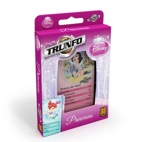 Super Trunfo Princesas Disney - Jogo de Cartas - Grow Menor preço em Super Trunfo Princesas Disney - Jogo de Cartas - Grow