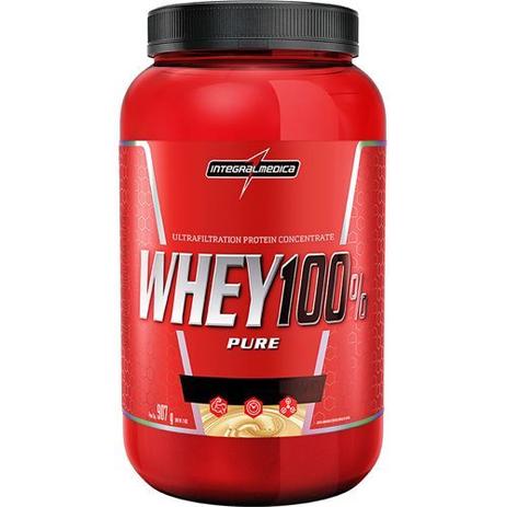 Menor preço em Super Whey 100 Pure - 907g Cookies  Cream - IntegralMédica - Integralmedica