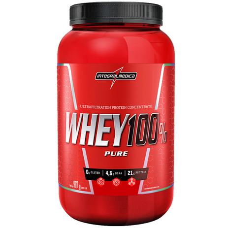 Menor preço em Super whey 100 pure (907g) sabor cookies - integralmedica