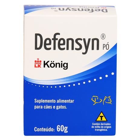Suplemento Alimentar Defensyn Pó König 60g p/ Cães e Gatos - Konig Menor preço em Suplemento Alimentar Defensyn Pó König 60g p/ Cães e Gatos - Konig