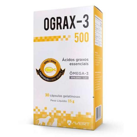 Suplemento de Ômega 3 Ograx-3 500MG 30/Capsulas - Avert Menor preço em Suplemento de Ômega 3 Ograx-3 500MG 30/Capsulas - Avert