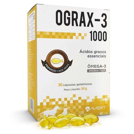 Suplemento de Ômega 3 Suplemento Ograx-3 1000MG 30/Capsulas - Avert Menor preço em Suplemento de Ômega 3 Suplemento Ograx-3 1000MG 30/Capsulas - Avert