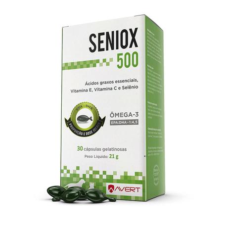 Suplemento de Vitaminas, Ômega 3 e Selênio Seniox 500mg 30/Capsulas - Avert é boa?