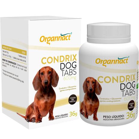 Suplemento Organnact Condrix Dog Tab 600mg 60 tabs Menor preço em Suplemento Organnact Condrix Dog Tab 600mg 60 tabs