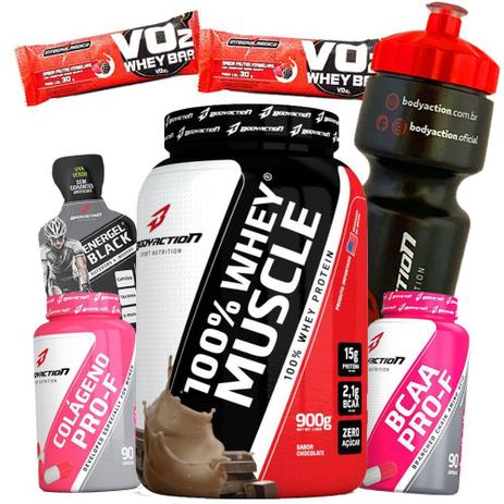 Suplemento para mulher feminino iniciante massa muscular Whey 100 Concentrado Colageno Bcaa PRO-F - Body action Menor preço em Suplemento para mulher feminino iniciante massa muscular Whey 100 Concentrado Colageno Bcaa PRO-F - Body action