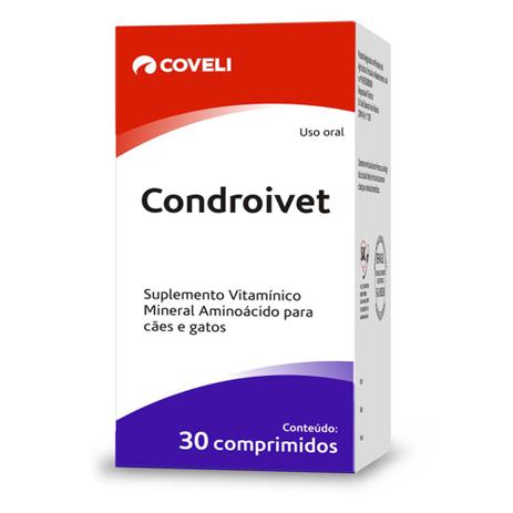 Suplemento Vitaminico Coveli Condroivet para Cães e Gatos 30 Comprimidos Menor preço em Suplemento Vitaminico Coveli Condroivet para Cães e Gatos 30 Comprimidos