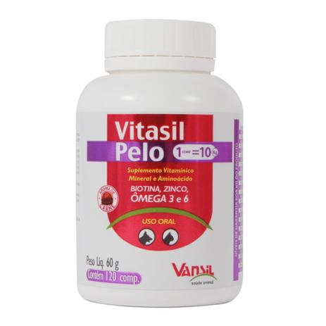 Suplemento Vitamínico p/ Cães e Gatos Vitasil Pelo Vansil 60g c/ 120 Comprimidos é boa?