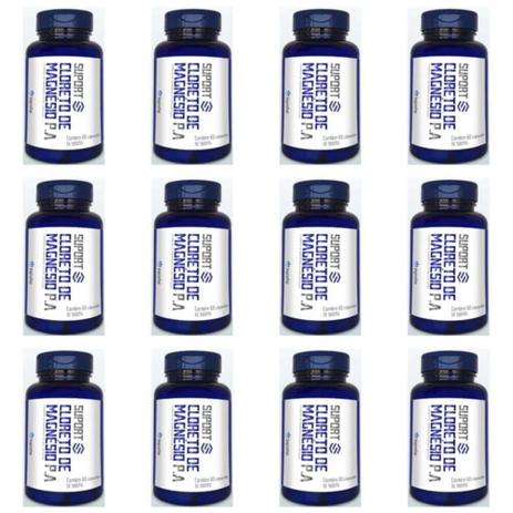 Suport Cloreto De Magnésio P. A. 500mg C/60 (Kit C/12) Menor preço em Suport Cloreto De Magnésio P. A. 500mg C/60 (Kit C/12)