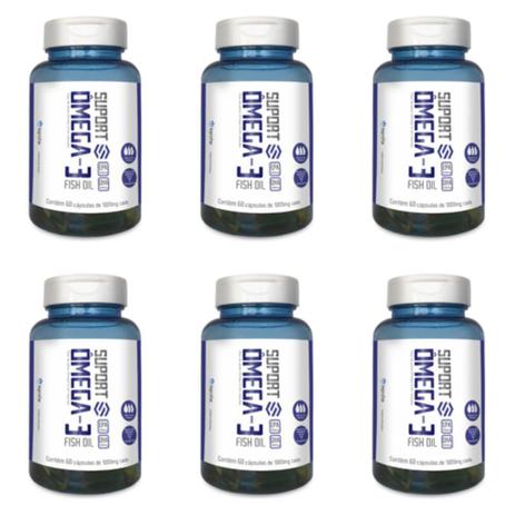 Suport Ômega 3 C/60 Capsulas 1000mg (Kit C/06) Menor preço em Suport Ômega 3 C/60 Capsulas 1000mg (Kit C/06)