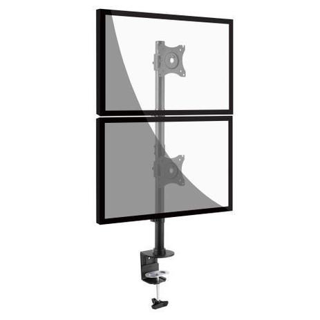 Suporte 2 Monitores Vertical com Morsa V1224C ELG Menor preço em Suporte 2 Monitores Vertical com Morsa V1224C ELG