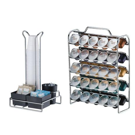 Suporte 50 Cápsulas De Café Nespresso + Porta Sachês Copos 50/80ml - Future Menor preço em Suporte 50 Cápsulas De Café Nespresso + Porta Sachês Copos 50/80ml - Future